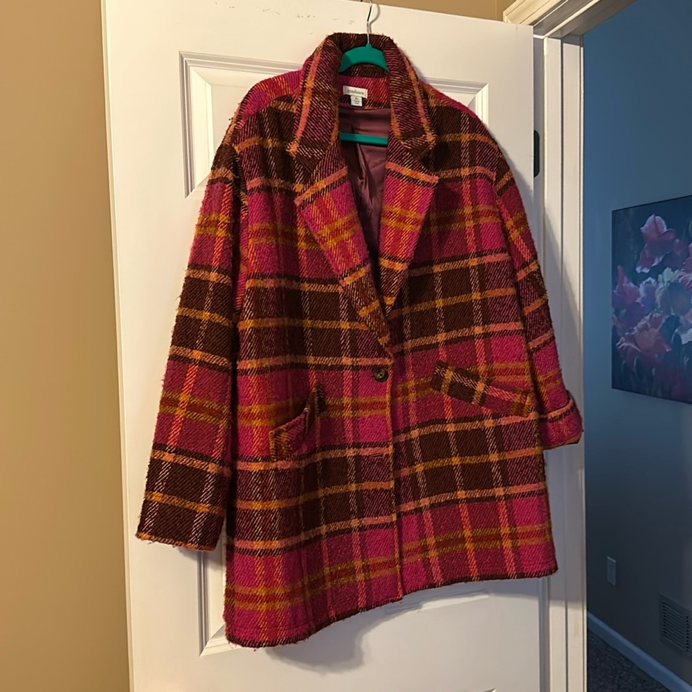Sundance wool plaid coat